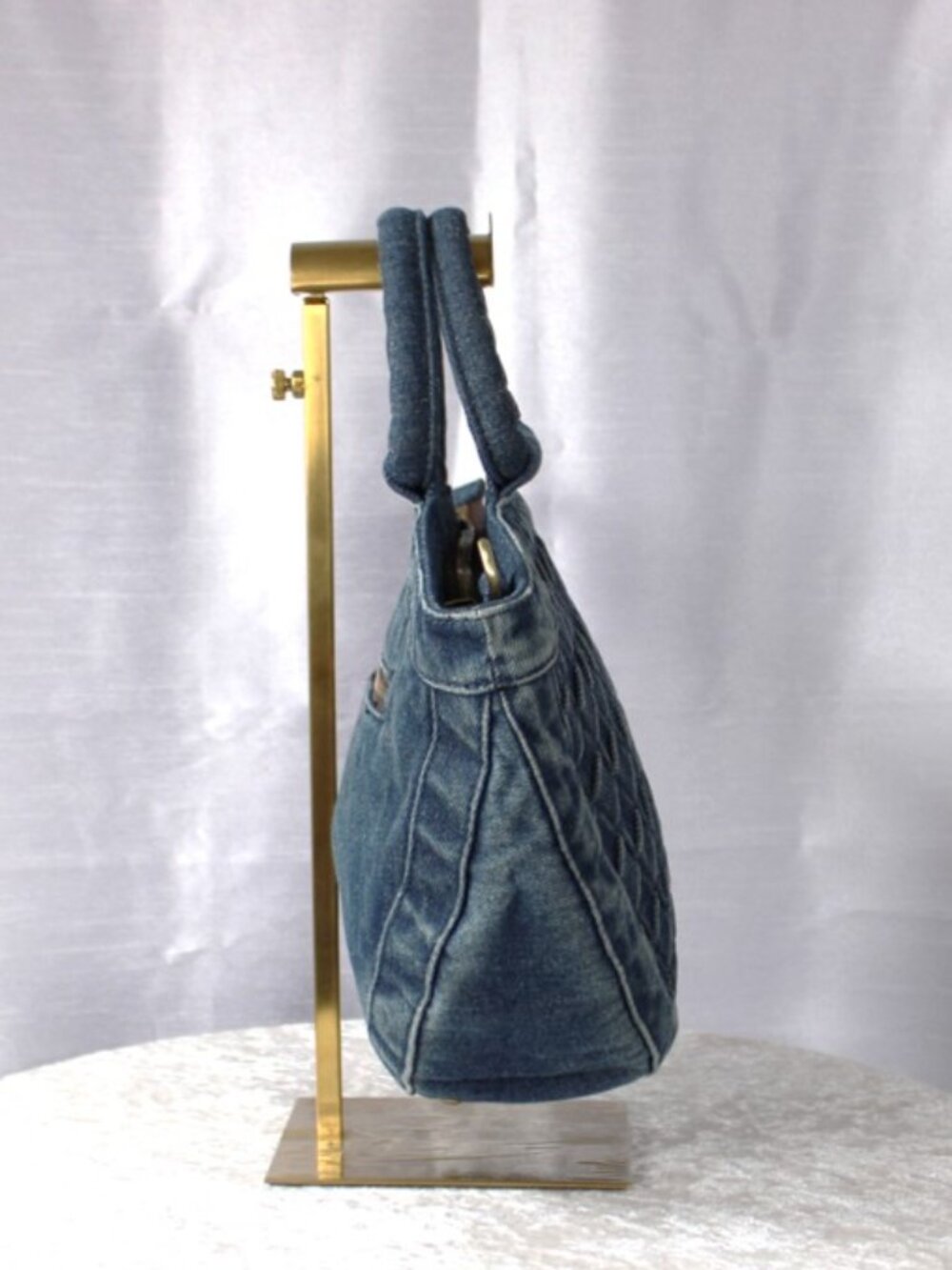 Patricia Nash Denim Woven Satchel NWOT w/ Strap + Authenticity Card - Picture 4 of 12